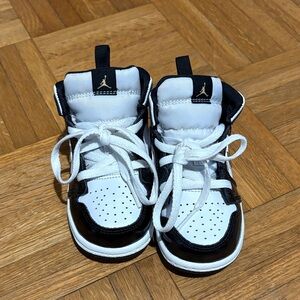 Jordan Kids Black and White Sneakers